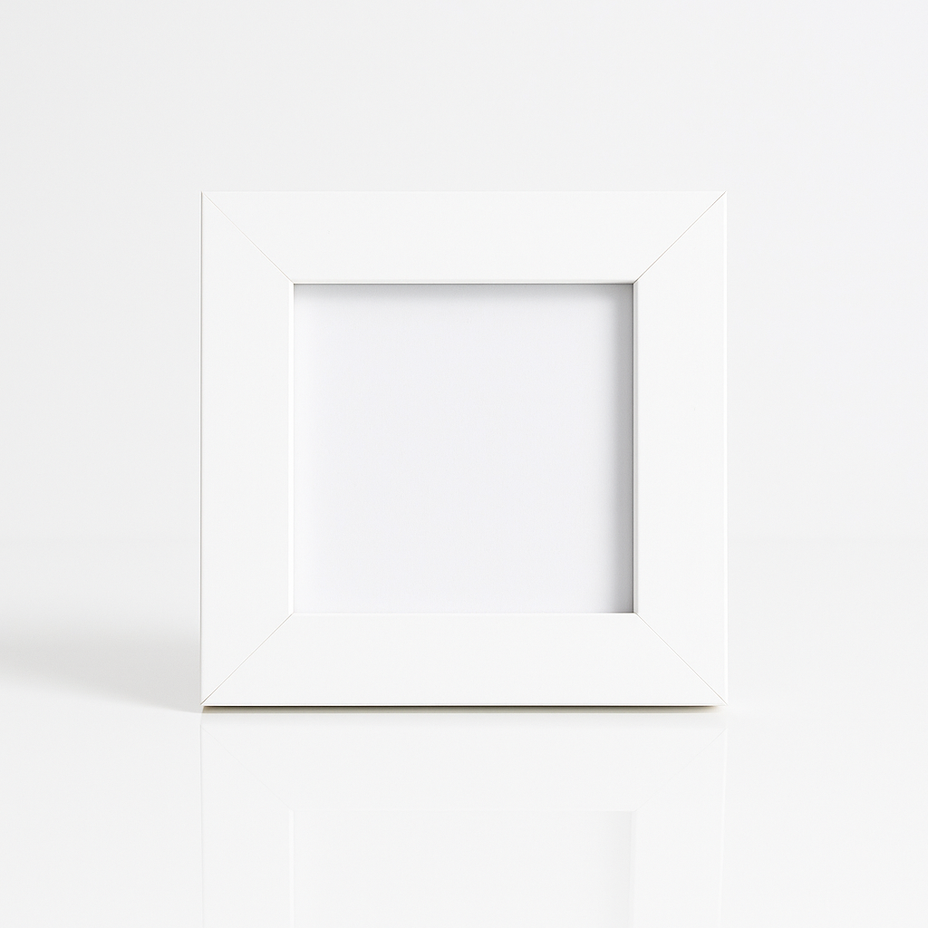 2.5x2.5 Inch ( With Stand ) Micro Blank Photo Frame | Plain White