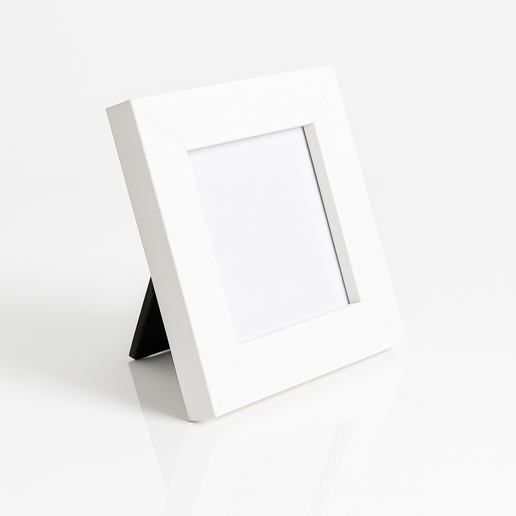 2.5x2.5 Inch ( With Stand ) Micro Blank Photo Frame | Plain White