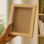 Load image into Gallery viewer, 6x8 Inch (A5) Shadow Box Frame ( NATURAL WOOD SHADE ) with 1 Inch Inner Depth – Display for Quilling, Diecast Cars &amp; Miniatures
