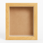 Load image into Gallery viewer, 6x8 Inch (A5) Shadow Box Frame ( TEXTURED NATURAL WOOD SHADE ) with 1 Inch Inner Depth – Display for Quilling, Diecast Cars &amp; Miniatures
