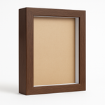 Load image into Gallery viewer, 6x8 Inch (A5) Shadow Box Frame ( TEXTURED BROWN SHADE ) with 1 Inch Inner Depth – Display for Quilling, Diecast Cars &amp; Miniatures
