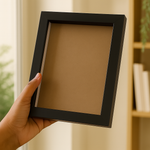Load image into Gallery viewer, 6x8 Inch (A5) Shadow Box Frame ( PLAIN BLACK ) with 1 Inch Inner Depth – Display for Quilling, Diecast Cars &amp; Miniatures
