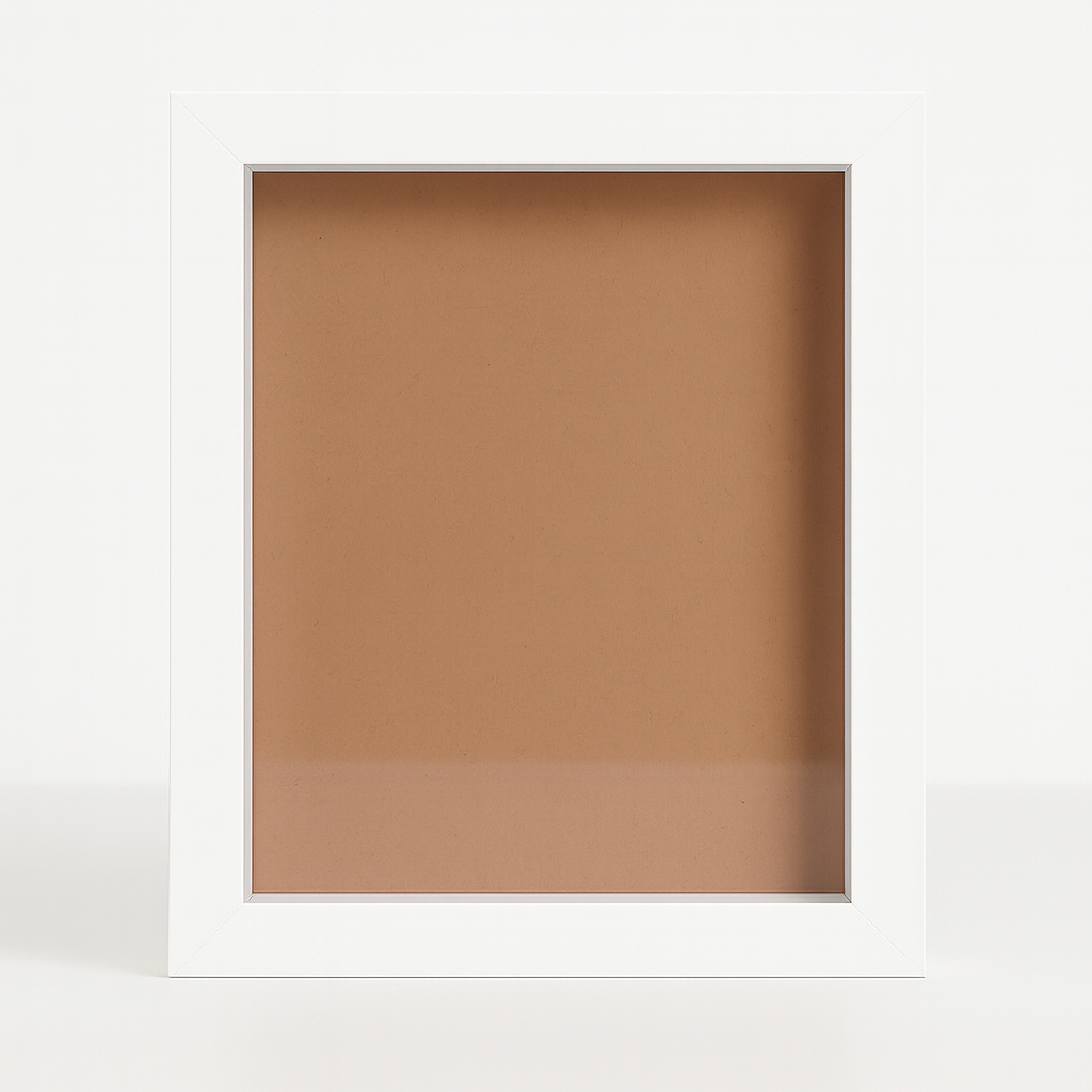 6x8 Inch (A5) Shadow Box Frame ( PLAIN WHITE ) with 1 Inch Inner Depth ...