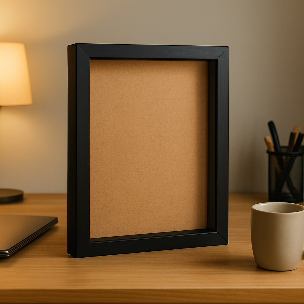 A4 Shadow Box Frame Plain White & Black | 1 Inch Depth Wall Mount Display for 3D Art, Miniatures, Quilling, die cast cars