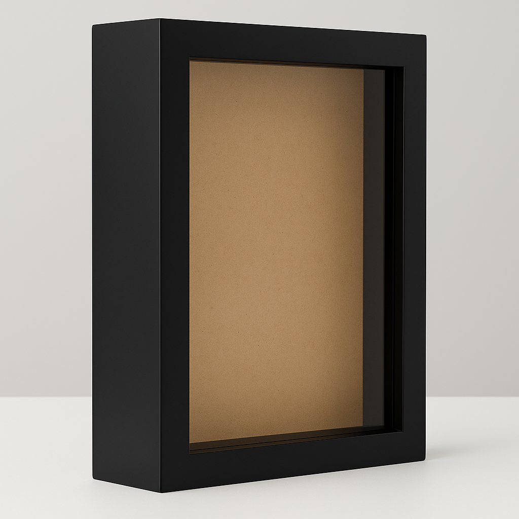 Premium Depth Box Frame | Shadow Box for 3D Casting, Miniatures (BLACK)