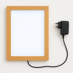 Load image into Gallery viewer, A4 Shadow Box Frame 1 Inch Depth with High Brightness LED With LGP Sheet | Textured &amp; Plain Natural wood Shades
