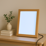 Load image into Gallery viewer, A4 Shadow Box Frame 1 Inch Depth with High Brightness LED With LGP Sheet | Textured &amp; Plain Natural wood Shades
