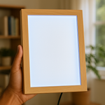 Load image into Gallery viewer, A4 Shadow Box Frame 1 Inch Depth with High Brightness LED With LGP Sheet | Textured &amp; Plain Natural wood Shades
