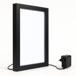 Load image into Gallery viewer, A4 Shadow Box Frame 1 Inch Depth with High Brightness LED With LGP Sheet | Plain Black &amp; White
