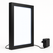 A4 Shadow Box Frame 1 Inch Depth with High Brightness LED With LGP Sheet | Plain Black & White