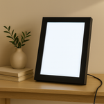 Load image into Gallery viewer, A4 Shadow Box Frame 1 Inch Depth with High Brightness LED With LGP Sheet | Plain Black &amp; White
