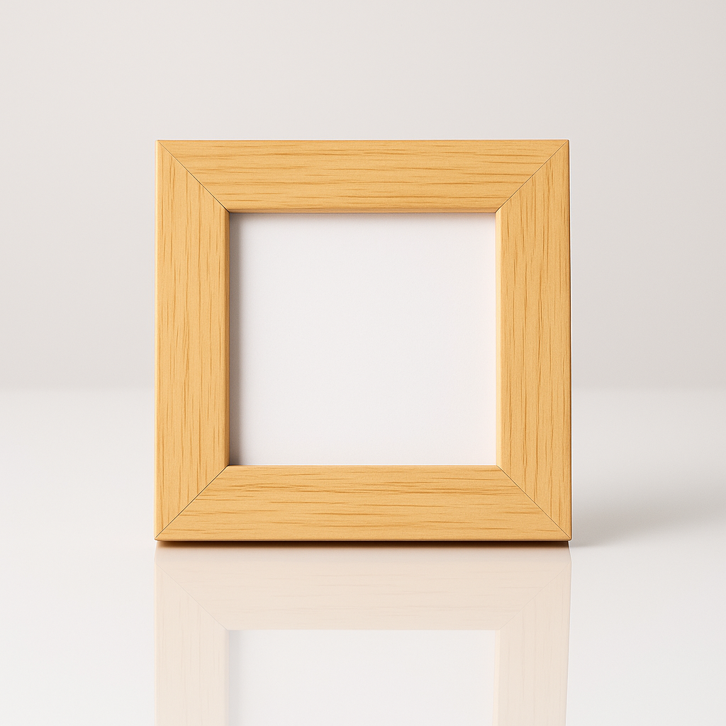 2.5x2.5 Inch ( With Stand ) Micro Blank Photo Frame | Natural Wooden color