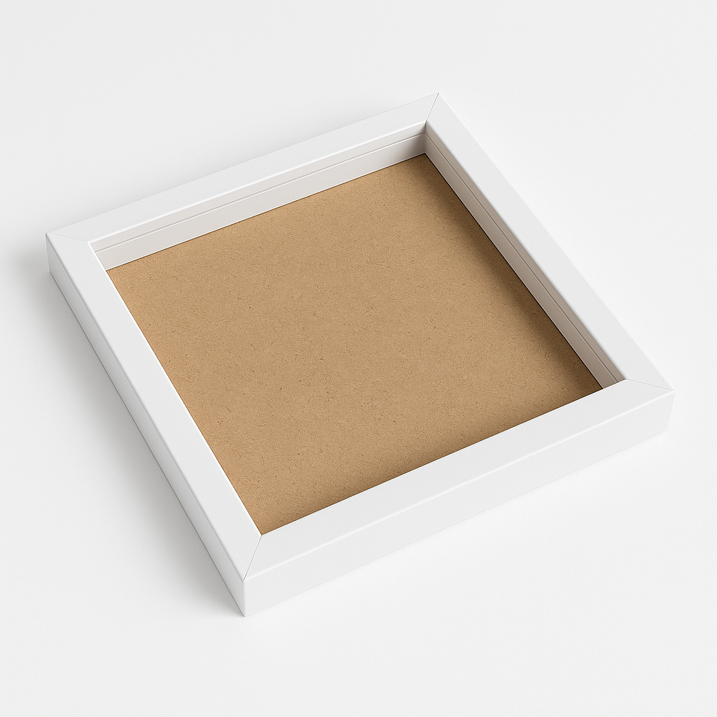 10x10 Inch Shadow Box Frame | Plain White & Black | 1 Inch Depth | for Quilling Art, Miniatures, Die Cast Cars & 3D Art