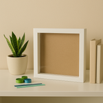 Load image into Gallery viewer, 10x10 Inch Shadow Box Frame | Plain White &amp; Black | 1 Inch Depth | for Quilling Art, Miniatures, Die Cast Cars &amp; 3D Art
