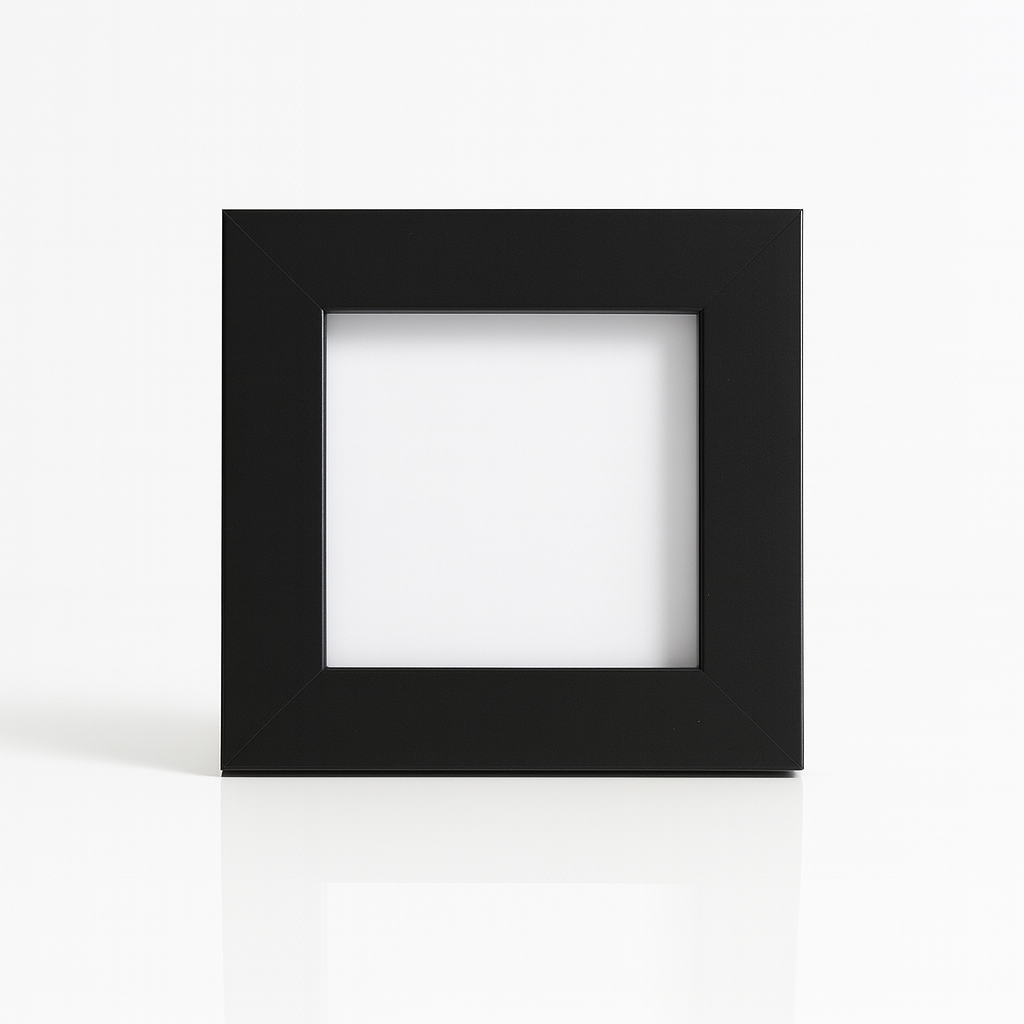 2.5x2.5 Inch ( With Stand ) Micro Blank Photo Frame | Plain Black