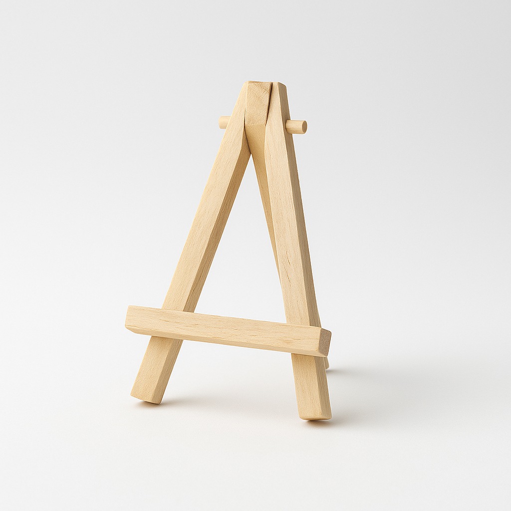 Mini Wooden Easel Stand 5 Inch Tabletop Display | Mini Art, Photo Frame, Card Holder for Events & Home Décor