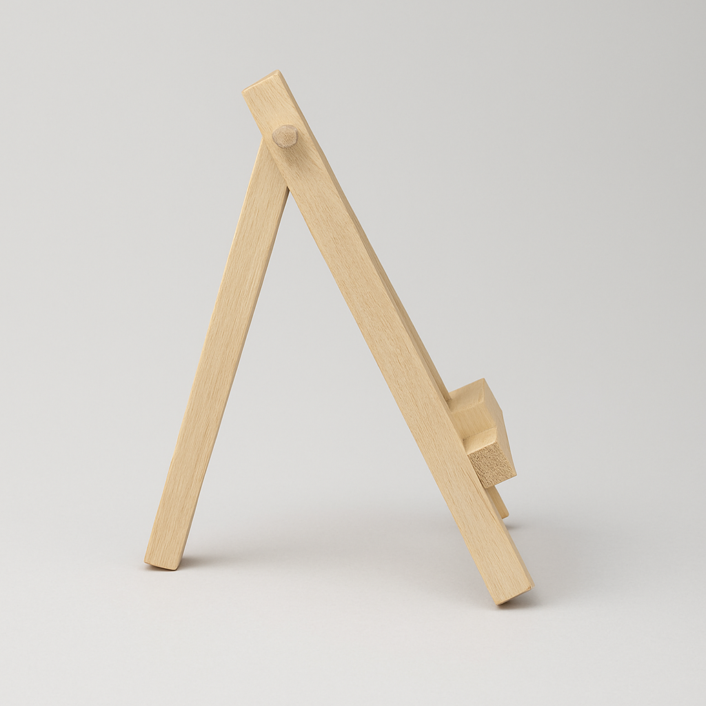 Mini Wooden Easel Stand 5 Inch Tabletop Display | Mini Art, Photo Frame, Card Holder for Events & Home Décor