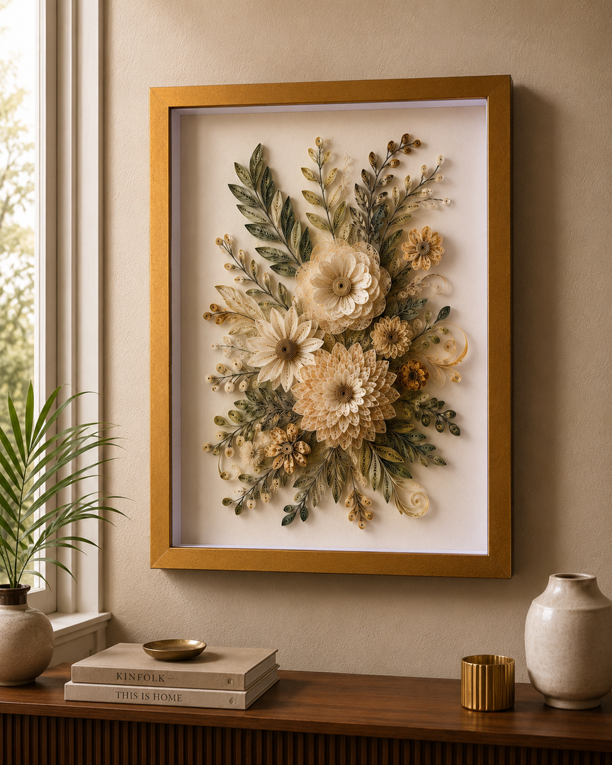 Antique Gold 1-Inch Shadow Box Frame – A3 / 11.7×16.5 Inch | Premium 3D Display Frame