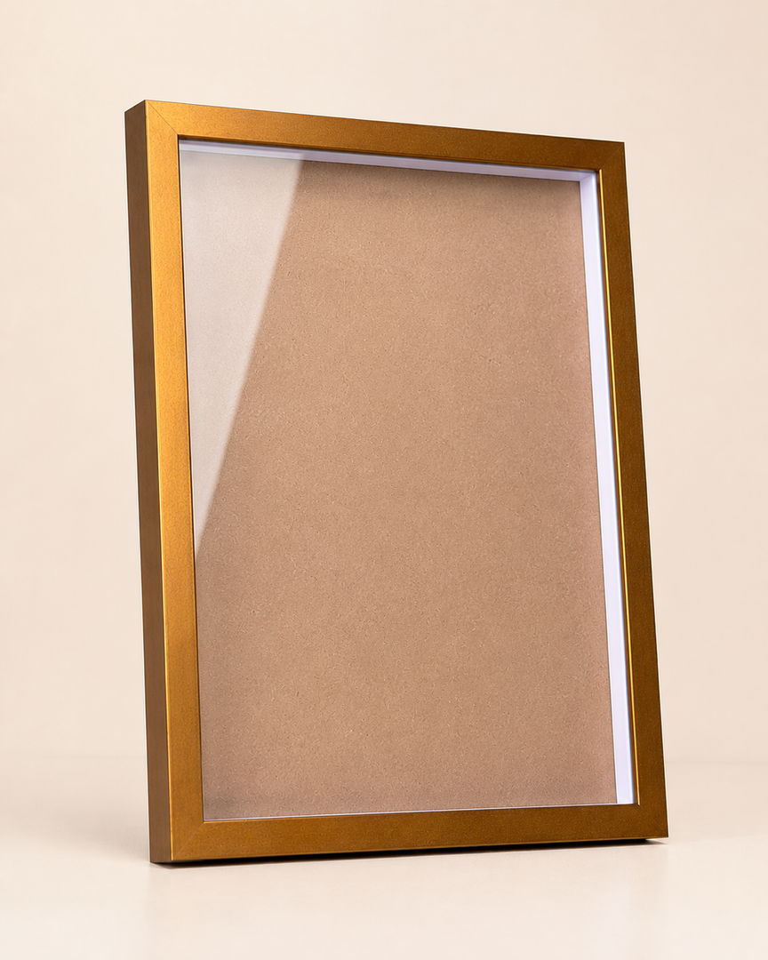 Antique Gold 1-Inch Shadow Box Frame – A3 / 11.7×16.5 Inch | Premium 3D Display Frame