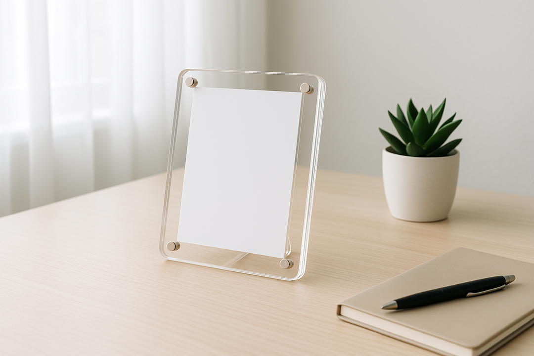 3x4 Inch Magnetic Polaroid Acrylic Frame with Stand – Clear Acrylic Photo Frame for Custom Gifting & Display
