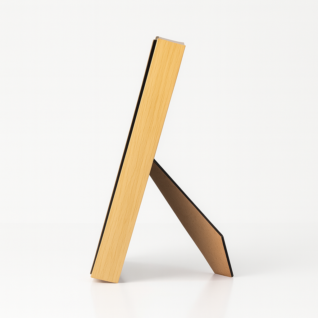 4x6/A6 Inch 1 Inch depth shadow box frame | Step Natural Wood Shade | Stand with wall mount hooks