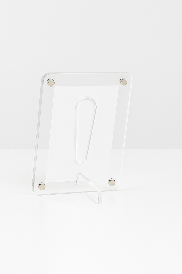 3x4 Inch Magnetic Polaroid Acrylic Frame with Stand – Clear Acrylic Photo Frame for Custom Gifting & Display