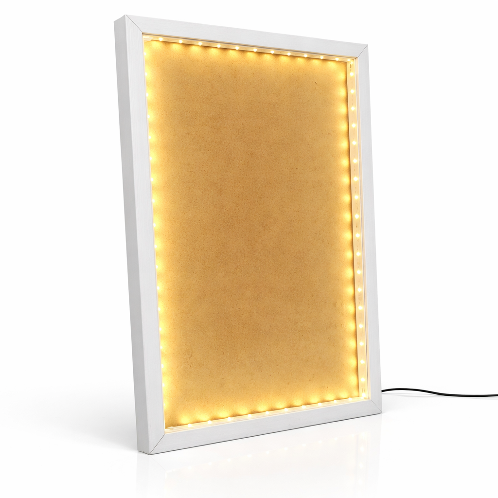 A3 1 Inch Depth LED Shadow Box Frame | Textured White & Black