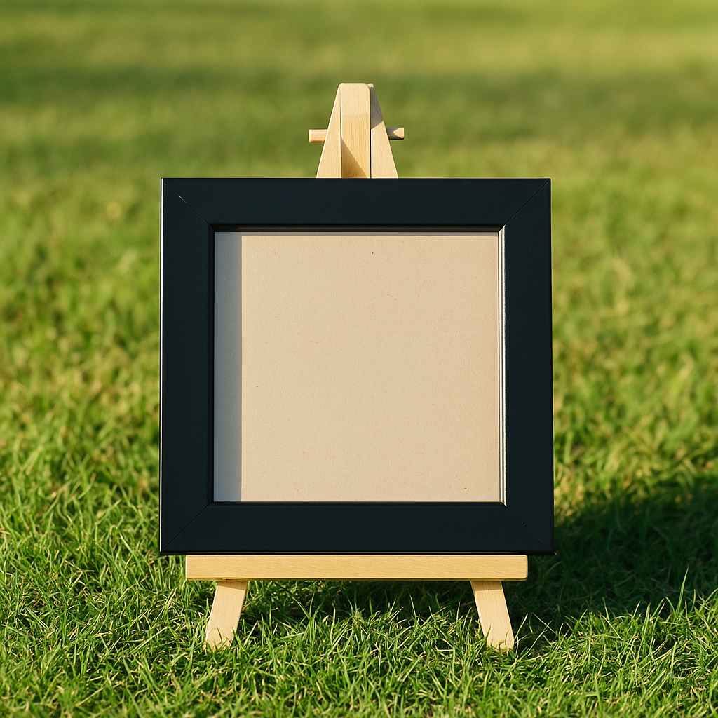 4x4 Inch Mini Blank Photo Frame | Plain Black & White