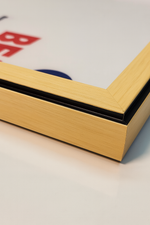 Load image into Gallery viewer, 4x6/A6 Inch 1 Inch depth shadow box frame | Step Natural Wood Shade | Stand with wall mount hooks
