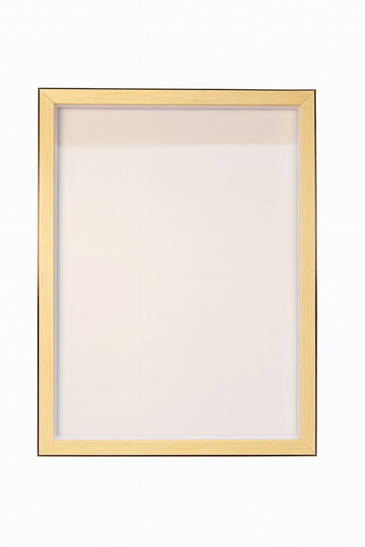 A3 ( 11.7 x 16.5 inch ) 1 Inch depth shadow box frame | Step Natural Wood Shade | wall mount hooks