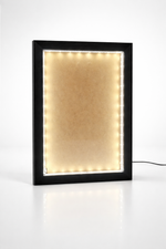 Load image into Gallery viewer, A4 1 Inch Depth LED Shadow Box Frame | Textured White &amp; Black
