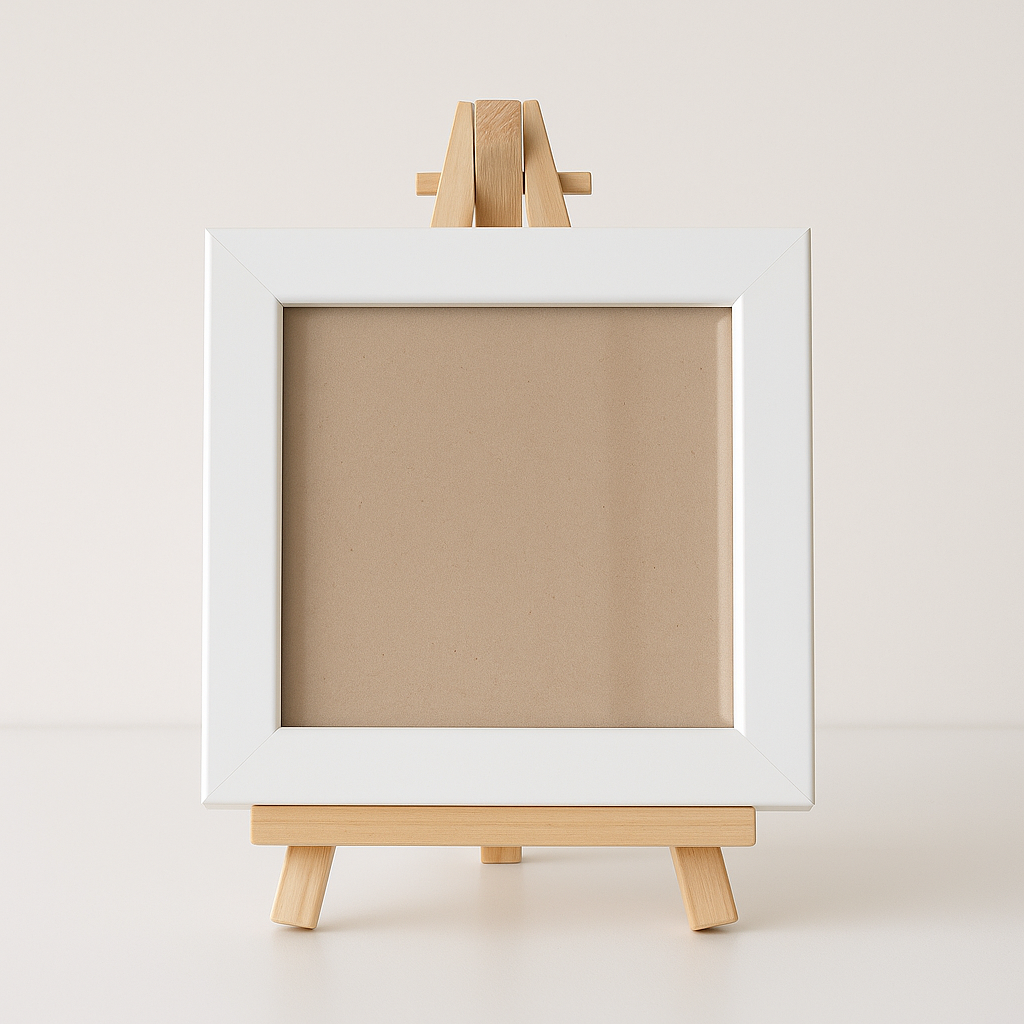 4x4 Inch Mini Blank Photo Frame | Plain Black & White